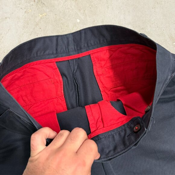 Carolina Herrera Navy Blue Chinos Mens Cotton Twill Pants 34x31 - Picture 4 of 9